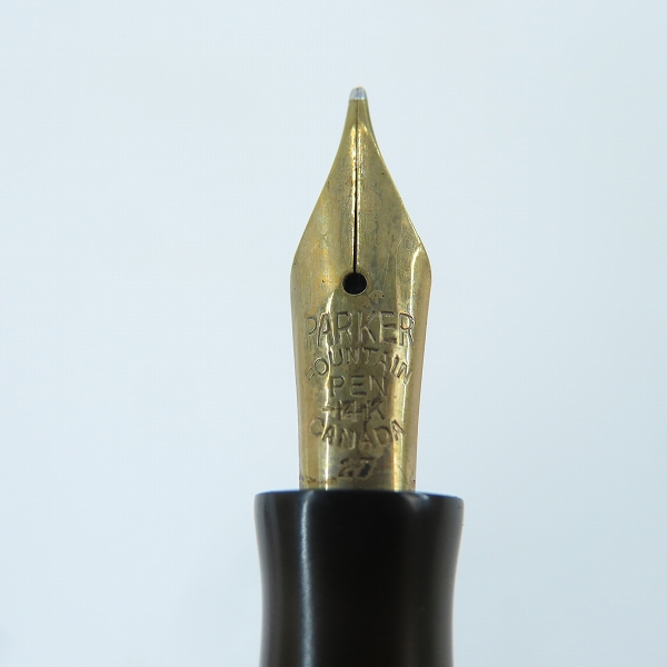 実際に弊社で買取させて頂いたPARKER/パーカー ヴィンテージ マーブル柄 ボタンフィラー式 万年筆 カナダ製の画像 6枚目
