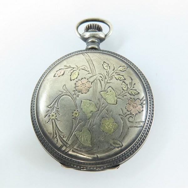 実際に弊社で買取させて頂いた【ジャンク】A.W.W.Co WALTHAM MASS/ウォルサム ヴィンテージ懐中時計/SILVER925/唐草彫刻