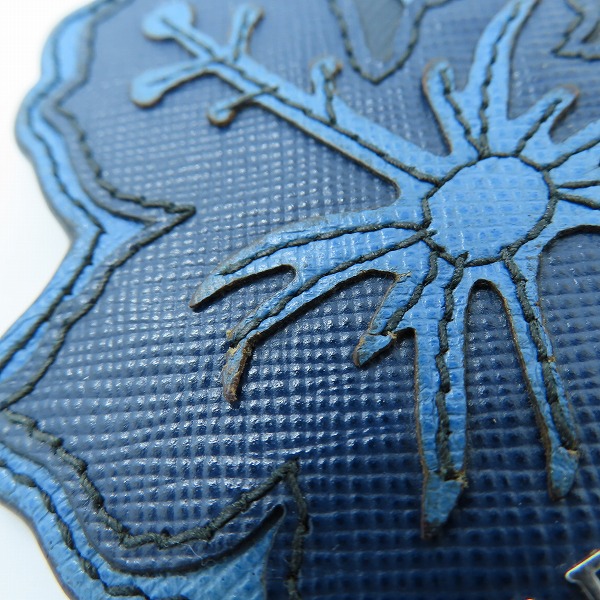 実際に弊社で買取させて頂いたPRADA/プラダ レザー ハイビスカス キーチャーム ブルーの画像 7枚目