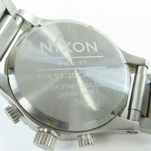 実際に弊社で買取させて頂いたNIXON/ニクソン THE51-30 クロノグラフ ブラック文字盤 腕時計 NA083000【動作未確認】の画像 4枚目