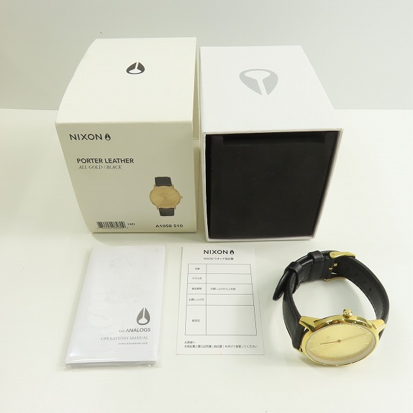 実際に弊社で買取させて頂いたNIXON/ニクソン THE Porter Leather 腕時計/ウォッチ A1058 510の画像 5枚目