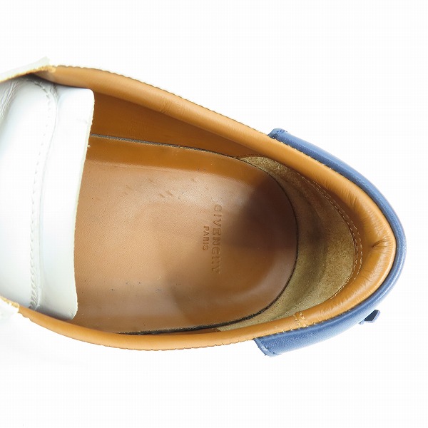 実際に弊社で買取させて頂いたGIVENCHY/ジバンシィ エラスティックストラップ レザースニーカー DN0187/43の画像 4枚目