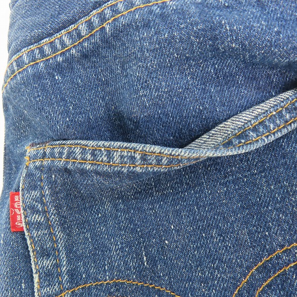 実際に弊社で買取させて頂いたLEVI'S/リーバイス ヴィンテージ 501 66前期 ボタン裏刻印6 スモールe ボタンフライ デニムパンツの画像 5枚目