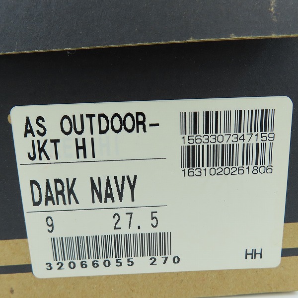 実際に弊社で買取させて頂いた【未使用】CONVERSE/コンバース AS OUTDOOR JKT HI/DARK NAVY ハイカットスニーカー/9の画像 8枚目