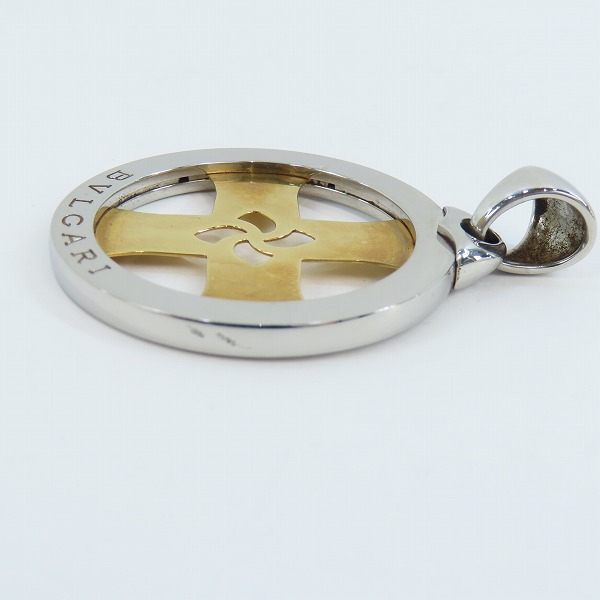 実際に弊社で買取させて頂いたBVLGARI/ブルガリ トンドクロス ペンダントトップ AU750/K18YG×Steel の画像 3枚目