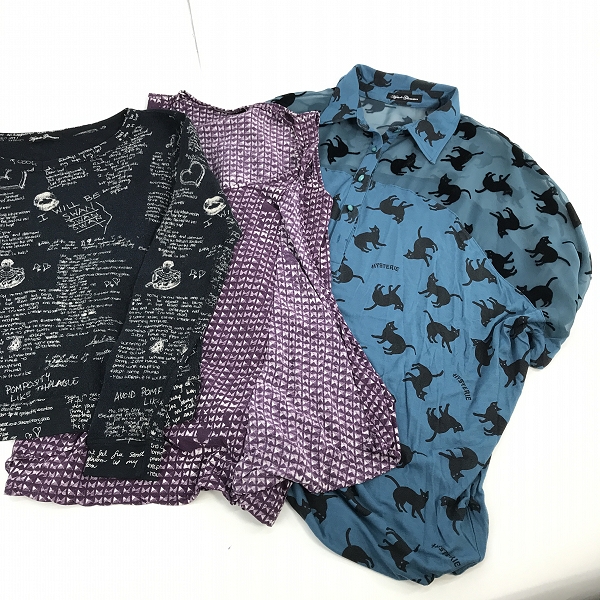 実際に弊社で買取させて頂いた【おまとめ】HYSTERIC GLAMOUR/ヒステリックグラマー プリント Tシャツ/ニット/ノースリーブ 等 メンズ/レディースの画像 1枚目