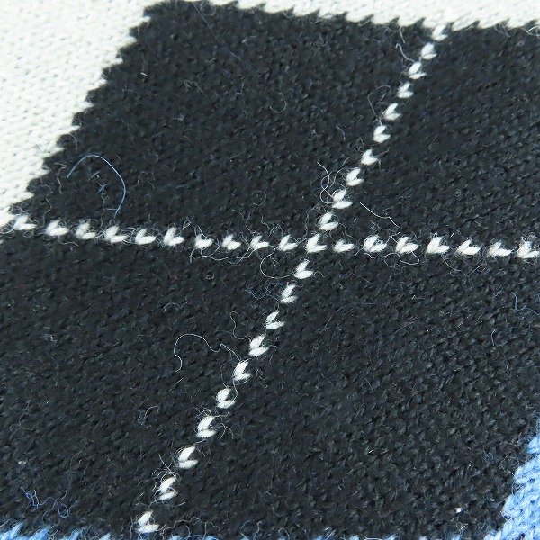 実際に弊社で買取させて頂いたBURBERRY BLUE LABEL/バーバリーブルーレーベル  アーガイルマフラーの画像 7枚目