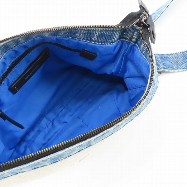 実際に弊社で買取させて頂いたDIESEL/ディーゼル デニム×キャンバス 切替 ショルダーバックの画像 4枚目