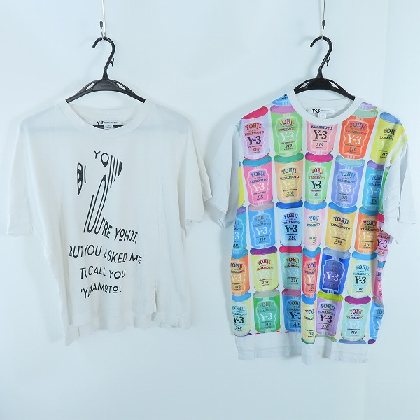 実際に弊社で買取させて頂いたY-3/ワイスリー プリント 半袖Tシャツ 2点セット 