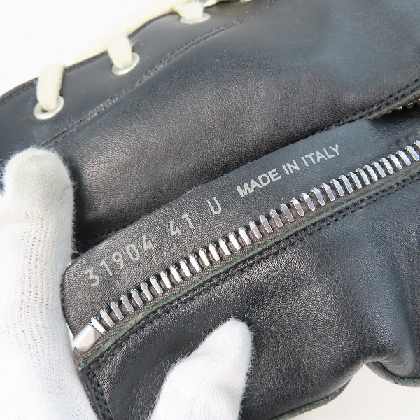 実際に弊社で買取させて頂いたRick Owens/リックオウエンス RAMONES/ラモーンズ サイドジップ スニーカー 31904/41の画像 6枚目