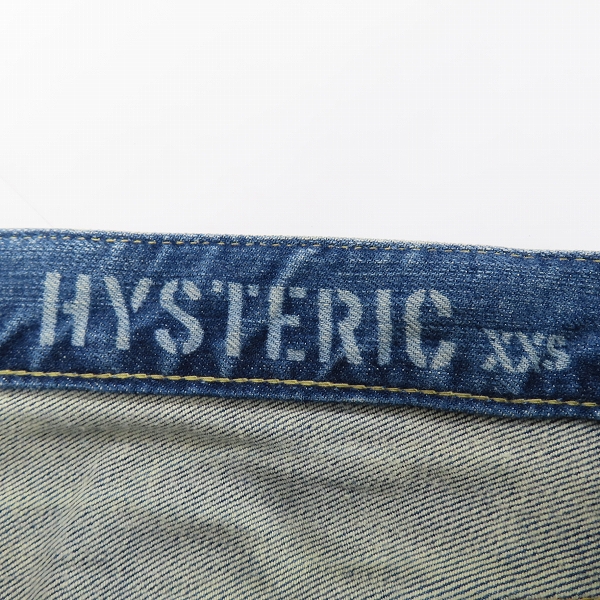 実際に弊社で買取させて頂いたHYSTERIC GLAMOUR/ヒステリックグラマー レディース スタッズ デニムパンツ 0141AP05/XXSの画像 3枚目