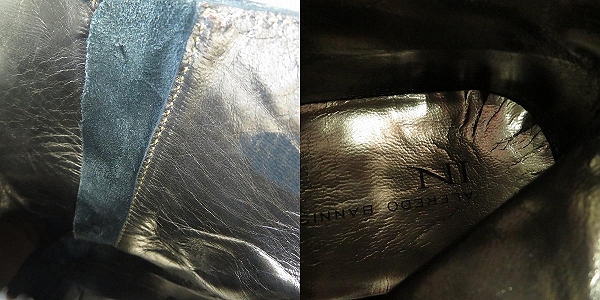 実際に弊社で買取させて頂いたalfredoBANNISTER/アルフレッドバニスター サイドジップ レザー ブーツ 5031205046/43の画像 6枚目