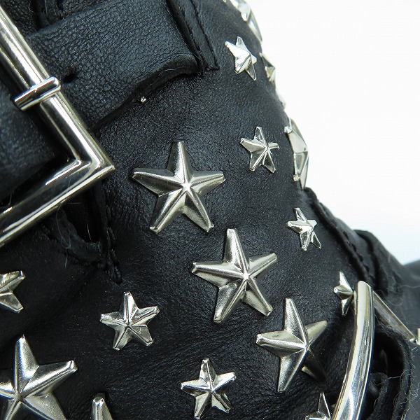 実際に弊社で買取させて頂いた【ジャンク】JIMMY CHOO/ジミーチュウ スター/星 スタッズ ショートブーツ 39.5の画像 7枚目