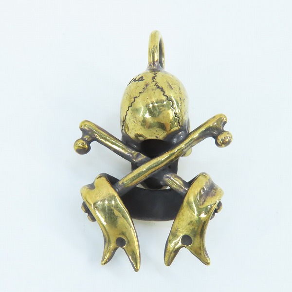 実際に弊社で買取させて頂いた(2)GANGSTERVILLE×Galcia/ギャングスタービル×ガルシア SKULL/スカル ブラス/真鍮 ペンダントトップの画像 2枚目
