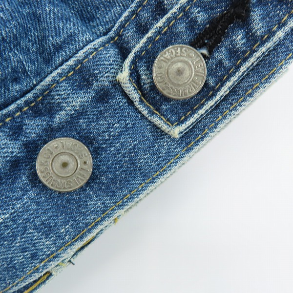 実際に弊社で買取させて頂いたLEVI’S/リーバイス 71507XX/J22刻印 日本製 デニムジャケット Gジャン/38の画像 8枚目