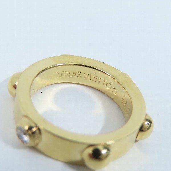 実際に弊社で買取させて頂いたLOUIS VUITTON/ルイヴィトン K18YG/750 プティット バーグ クルー 1Pダイヤ リング/指輪 48/9号の画像 5枚目