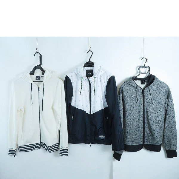 実際に弊社で買取させて頂いたARMANI EXCHANGE/アルマーニエクスチェンジ ジップアップパーカー 3点セット