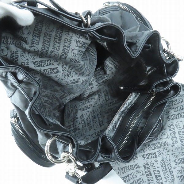 実際に弊社で買取させて頂いたHYSTERIC GLAMOUR/ヒステリックグラマー レザー 2way ショルダーバッグ リュック バックパック の画像 3枚目