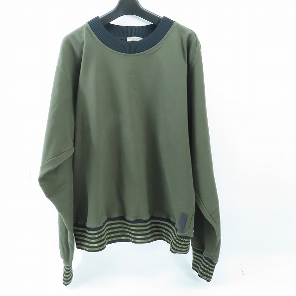 実際に弊社で買取させて頂いたBOTTEGA VENETA/ボッテガヴェネタ イントレチャートレザーパッチ リブ付きスウェット 567153 VFZ50/50
