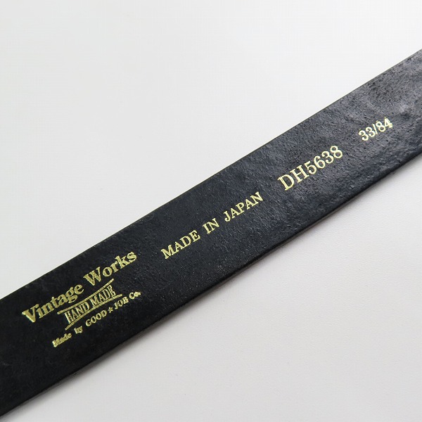 実際に弊社で買取させて頂いたVINTAGE WORKS/ヴィンテージ ワークス レザーベルト DH5638 33/84の画像 4枚目