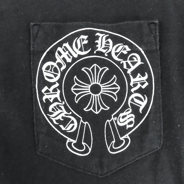 実際に弊社で買取させて頂いた【JPタグ】CHROME HEARTS/クロムハーツ 胸ポケット ホースシュー 半袖 Tシャツ/Sの画像 6枚目