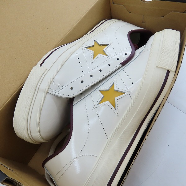 実際に弊社で買取させて頂いたCONVERSE/コンバース ONE STAR OX WHITE YELLOW/WINE/8の画像 7枚目