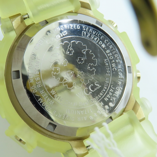 実際に弊社で買取させて頂いたG-SHOCK/Gショック W.C.C.S FROGMAN/フロッグマン ELマンタ DW-8201WC-9T【動作未確認】の画像 3枚目