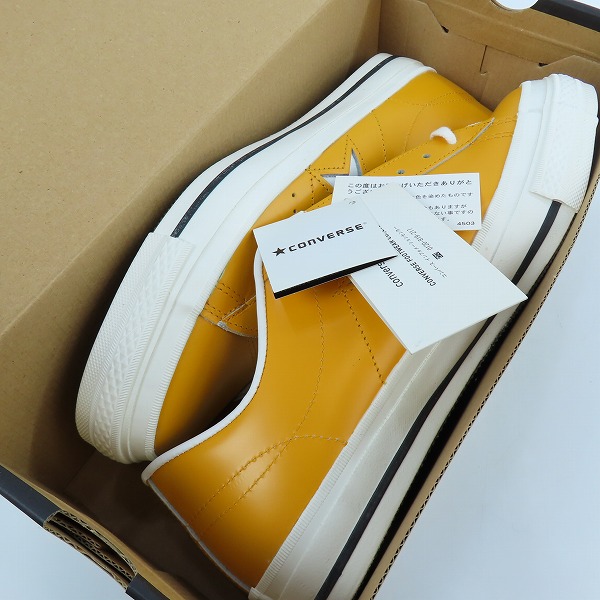 実際に弊社で買取させて頂いた【未使用】CONVERSE/コンバース ONESTAR OX ワンスター YELLOW/WHITE スニーカー /9.5の画像 6枚目