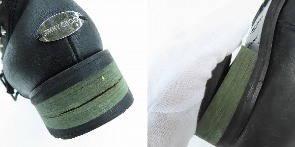 実際に弊社で買取させて頂いた【ジャンク】JIMMY CHOO/ジミーチュウ スター/星 スタッズ ショートブーツ 39.5の画像 9枚目