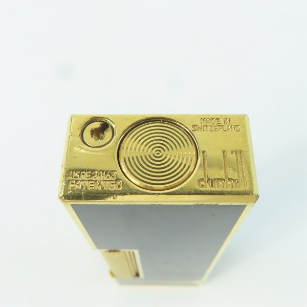 実際に弊社で買取させて頂いたdunhill/ダンヒル サイドローラー ガスライター ブラック × ゴールドの画像 4枚目