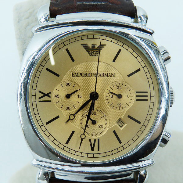 実際に弊社で買取させて頂いた【ジャンク/動作未確認】EMPORIO ARMANI/エンポリオアルマーニ クロノグラフ/クォーツ アナログ腕時計  AR-0286