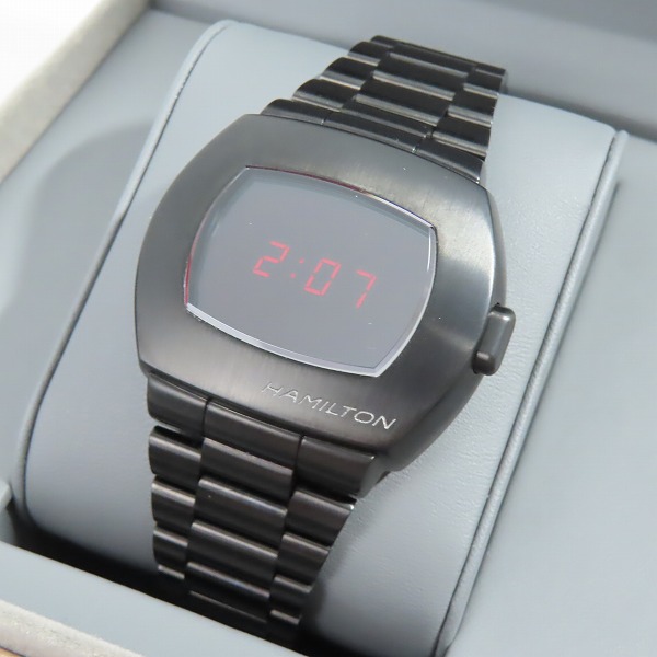 実際に弊社で買取させて頂いた【ギャラ付き】HAMILTON/ハミルトン パルサー復刻 アメリカン クラシック PSR デジタル クオーツ 腕時計 H52404130
