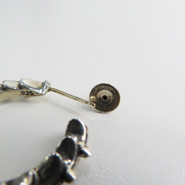 実際に弊社で買取させて頂いたCHROME HEARTS/クロムハーツ クロステイルフープピアスの画像 6枚目