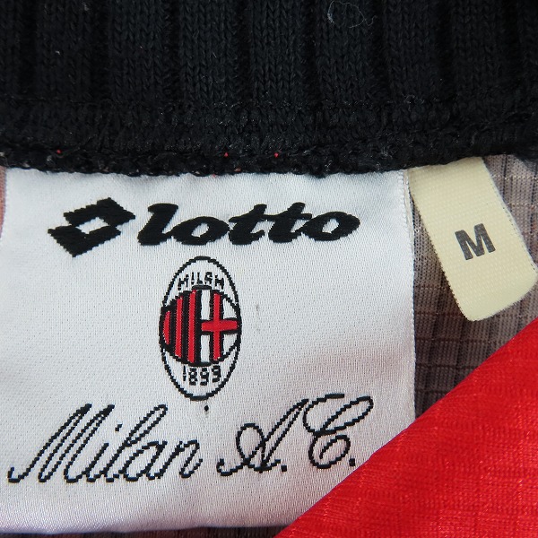 実際に弊社で買取させて頂いたLotto/ロット ACミラン 97/98 #10 サビチェビッチ 半袖 ユニフォーム/Mの画像 2枚目