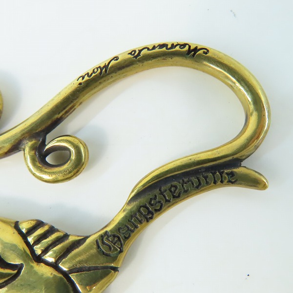 実際に弊社で買取させて頂いた(4)GANGSTERVILLE×Galcia/ギャングスタービル×ガルシア スワローキーホルダー ブラス/真鍮の画像 4枚目