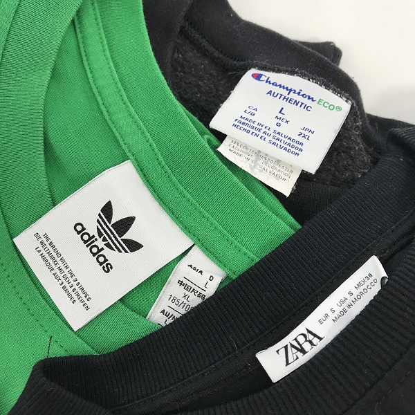 実際に弊社で買取させて頂いた【おまとめ】ZARA/ザラ Champion/チャンピオン adidas/アディダス 等 Tシャツ/アロハシャツ/スウェット メンズ/レディースの画像 1枚目