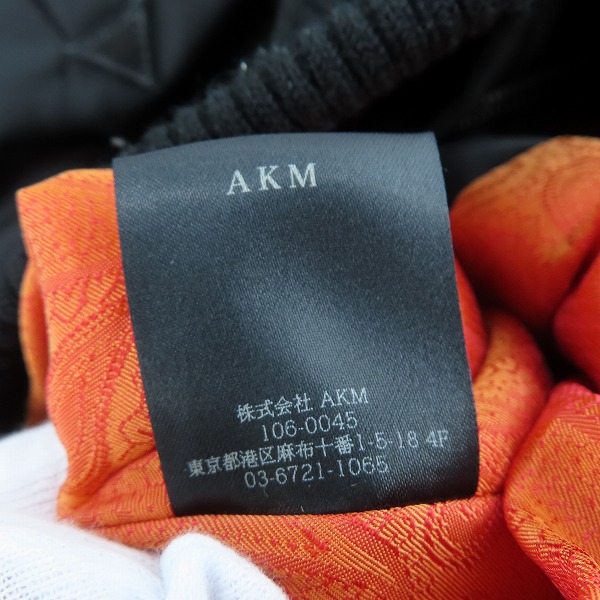 実際に弊社で買取させて頂いたAKM/エーケーエム 17AW ACTION MA-1 フライトジャケット B223/Mの画像 4枚目