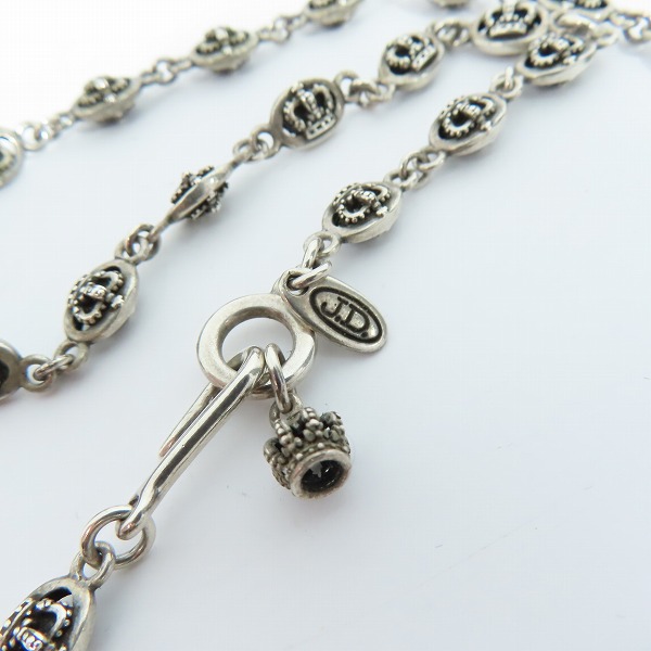 実際に弊社で買取させて頂いたJustin Davis/ジャスティンデイビス QE2 クラウン チェーンネックレス SNJ120 50cmの画像 1枚目