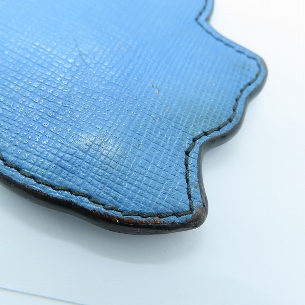 実際に弊社で買取させて頂いたPRADA/プラダ レザー ハイビスカス キーチャーム ブルーの画像 8枚目