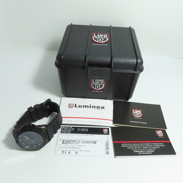 実際に弊社で買取させて頂いたLUMINOX/ルミノックス Ref.3121 PACIFIC DIVER 3120 SERIES Blackout パシフィックダイバー ブラックアウト 3121の画像 8枚目