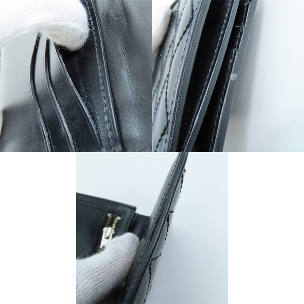 実際に弊社で買取させて頂いたRUDE GALLERY/ルードギャラリー BLACK REBEL OUTSIDERS DIA QUILTED LEATHER WALLET レザーウォレットの画像 6枚目