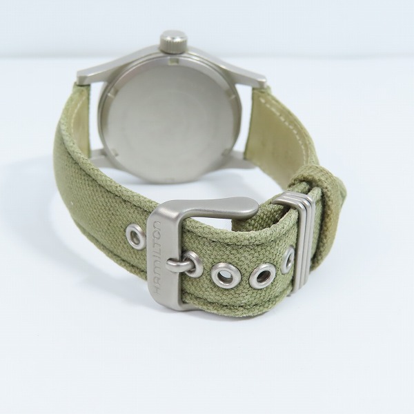 実際に弊社で買取させて頂いたHAMILTON/ハミルトン Khaki/カーキ フィールド 手巻き 腕時計/ウォッチ H694190の画像 2枚目