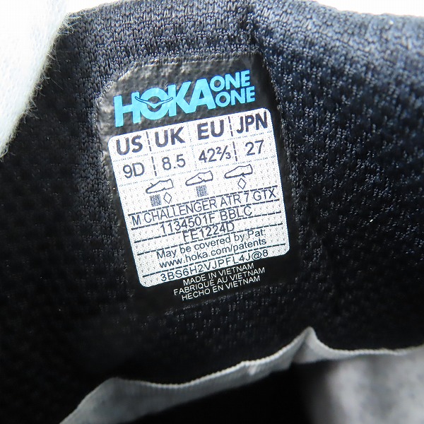 実際に弊社で買取させて頂いた(1)HOKA ONE ONE/ホカ オネオネ CHALLENGER ATR 7 GTX スニーカー 1134501F/27.0の画像 5枚目