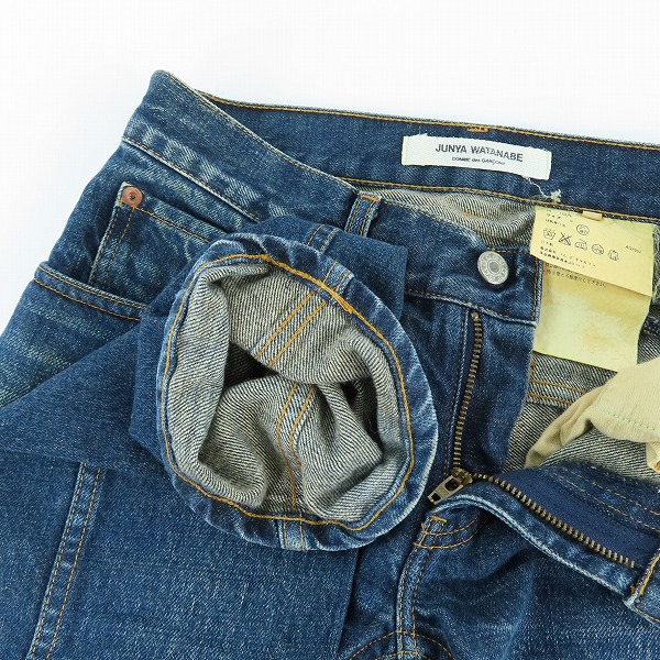 実際に弊社で買取させて頂いたJUNYA WATANABE COMME des GARCONS/ジュンヤ ワタナベ コムデギャルソン デニム/ジーンズ AD2002 JI-P006/Sの画像 2枚目