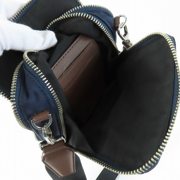 実際に弊社で買取させて頂いたPaul Smith/ポールスミス カラーブロック レザー切替 ショルダーバッグ APS-321の画像 5枚目