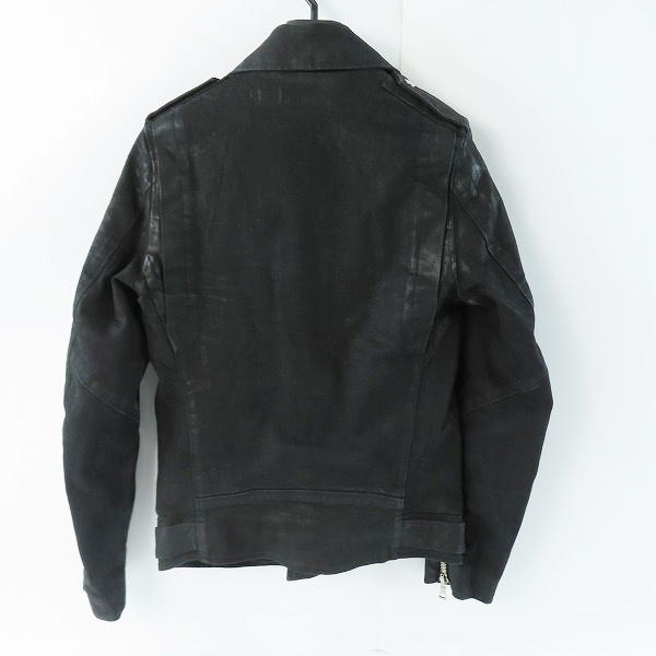 実際に弊社で買取させて頂いたBALMAIN/バルマン 15SS コーティング加工 ライダースジャケット S5HT245C710W/Sの画像 1枚目