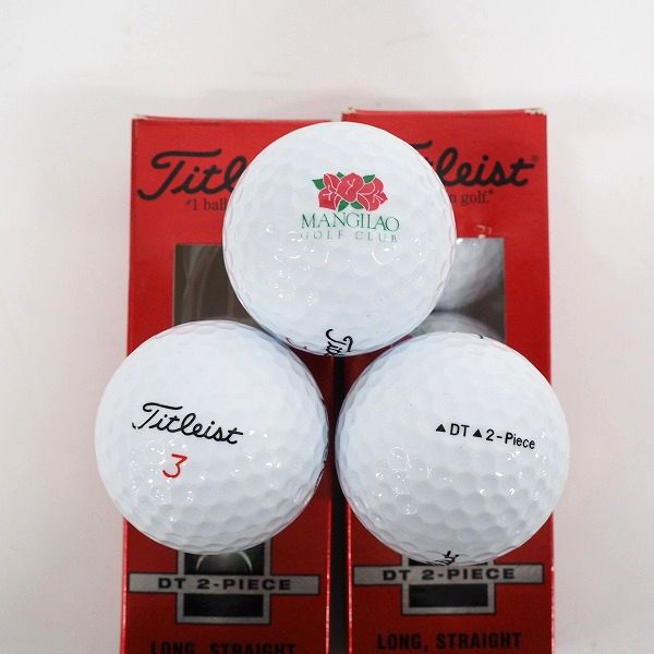 実際に弊社で買取させて頂いた【未使用/オウンネーム】Titleist/タイトリスト DT 2PIEC・NXT TOUR S・HVC SOFT DISTANCE 他 ゴルフボール 計2ダースの画像 1枚目