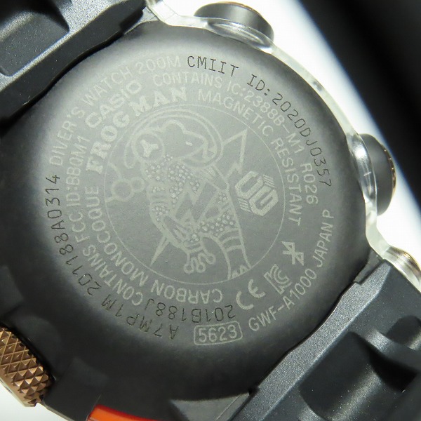実際に弊社で買取させて頂いたG-SHOCK/Gショック FROGMAN/フロッグマン ボルネオ レインボー トード GWF-A1000BRT-1AJRの画像 4枚目