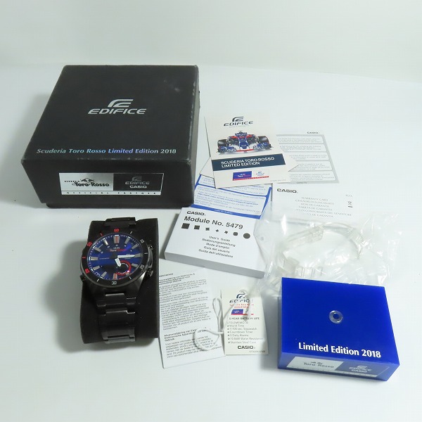 実際に弊社で買取させて頂いたEDIFICE/エディフィス スクーデリア トロロッソ デジアナ腕時計 ERA-110TR-2Aの画像 8枚目