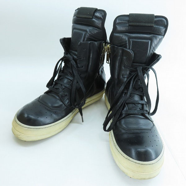 実際に弊社で買取させて頂いたRick Owens/リックオウエンス ジオバスケット サイドジップスニーカー/ブラック/42